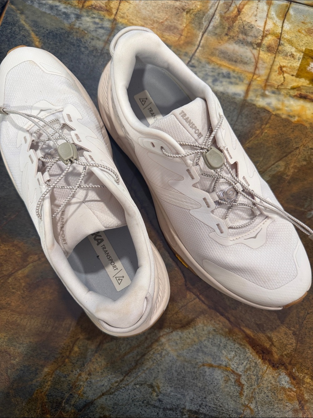 Hoka Transport Women’s White / tan Lightweight Running Sneakers size 10B - Picture 4 of 14